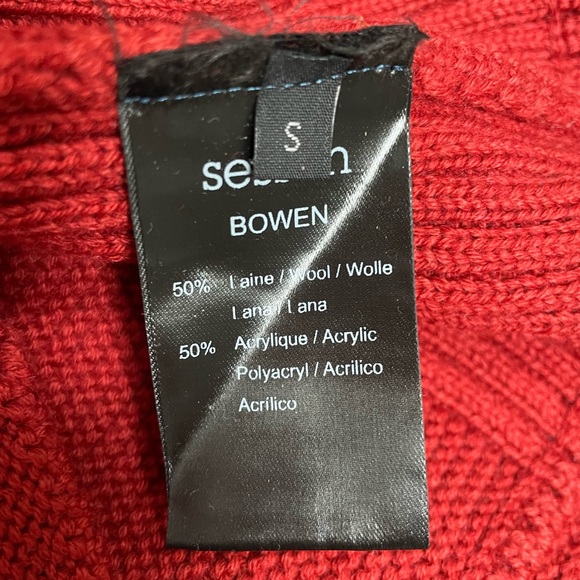 Sessun Bowen Turtleneck Sweater, Red - size S - Picture 6 of 6